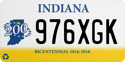 IN license plate 976XGK