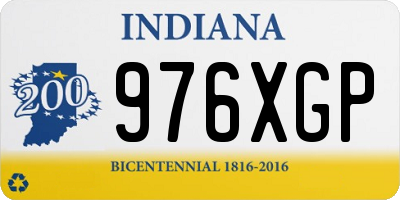 IN license plate 976XGP