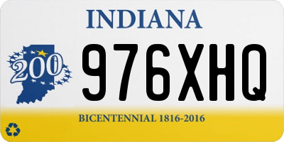IN license plate 976XHQ