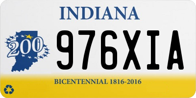 IN license plate 976XIA