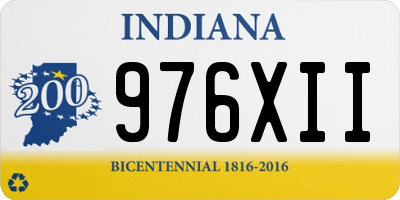 IN license plate 976XII
