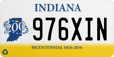 IN license plate 976XIN