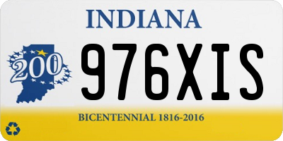 IN license plate 976XIS