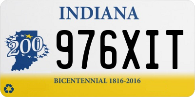 IN license plate 976XIT