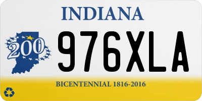 IN license plate 976XLA