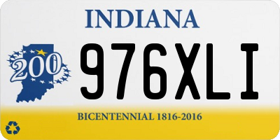 IN license plate 976XLI