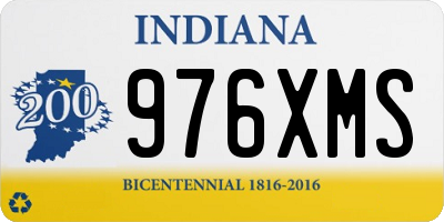 IN license plate 976XMS