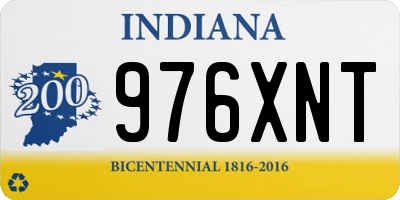 IN license plate 976XNT