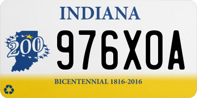 IN license plate 976XOA
