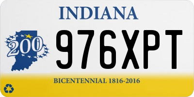 IN license plate 976XPT