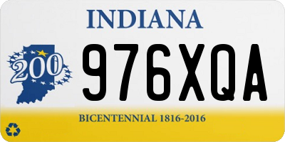 IN license plate 976XQA