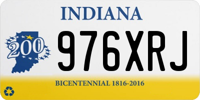 IN license plate 976XRJ