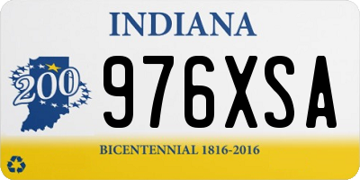 IN license plate 976XSA