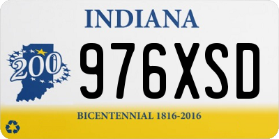 IN license plate 976XSD