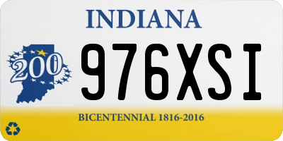 IN license plate 976XSI