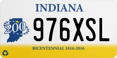 IN license plate 976XSL