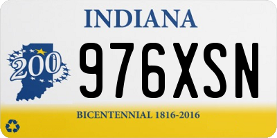 IN license plate 976XSN