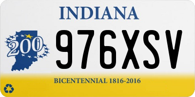IN license plate 976XSV
