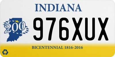 IN license plate 976XUX