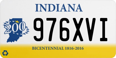 IN license plate 976XVI