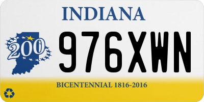 IN license plate 976XWN
