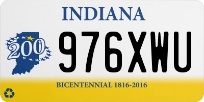 IN license plate 976XWU