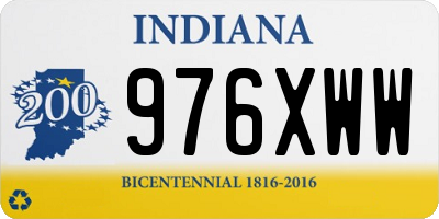 IN license plate 976XWW