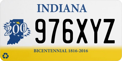 IN license plate 976XYZ