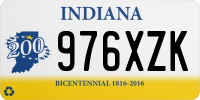 IN license plate 976XZK