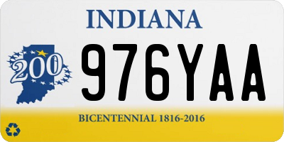 IN license plate 976YAA