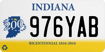 IN license plate 976YAB