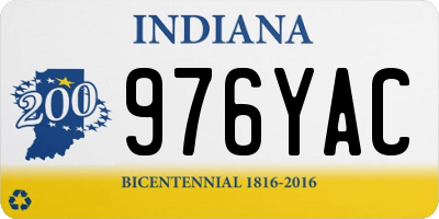 IN license plate 976YAC