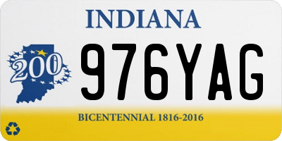 IN license plate 976YAG