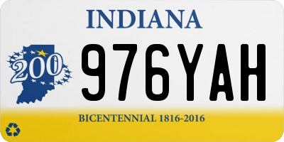 IN license plate 976YAH