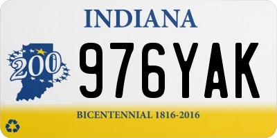 IN license plate 976YAK