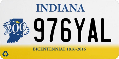 IN license plate 976YAL