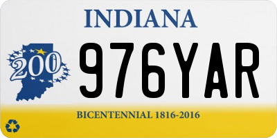 IN license plate 976YAR