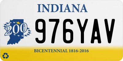 IN license plate 976YAV