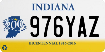 IN license plate 976YAZ