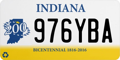 IN license plate 976YBA