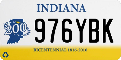 IN license plate 976YBK