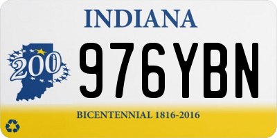 IN license plate 976YBN