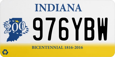 IN license plate 976YBW