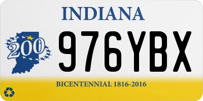 IN license plate 976YBX