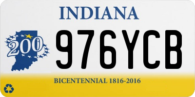 IN license plate 976YCB