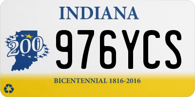 IN license plate 976YCS