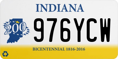 IN license plate 976YCW