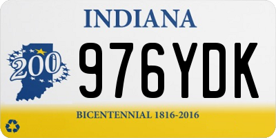 IN license plate 976YDK