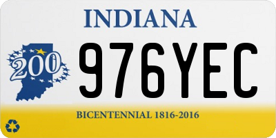 IN license plate 976YEC