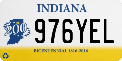 IN license plate 976YEL